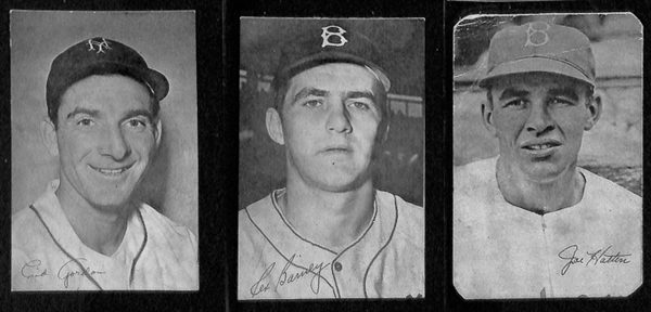 Lot Of 23 Different 1947 Bond Bread Card w. Bobby Thompson
