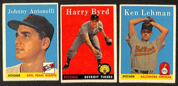 Lot Of 30 1958 Topps Baseball Cards w. Hank Aaron