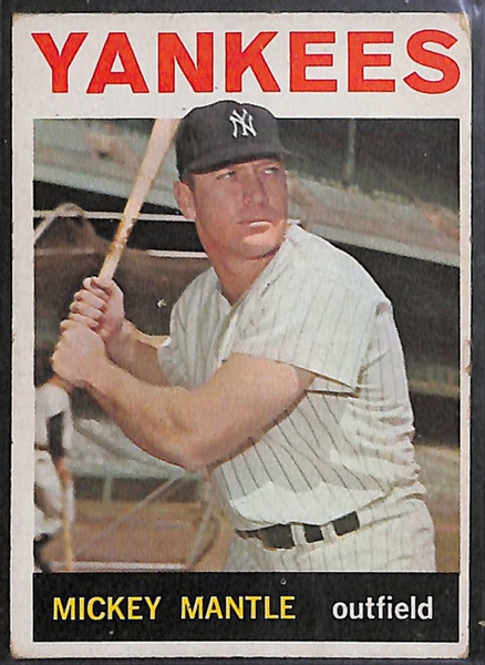 1964 Topps Mickey Mantle & 2 1966 Topps Mickey Mantle Cards