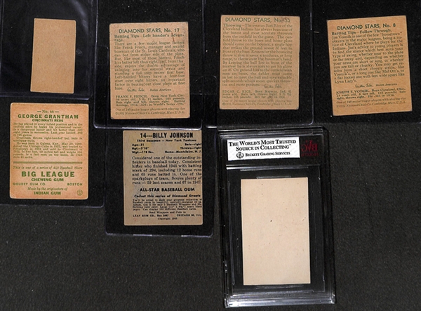 Lot Of 7 Assorted Sports Cards 1923-1948 w. Frisch