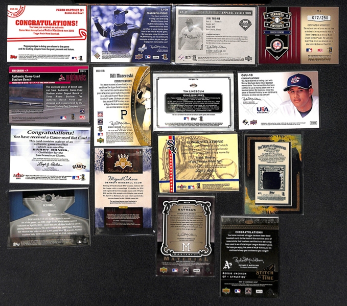 Lot Of 122 Baseball Relic Cards w. Machado & Mazeroski
