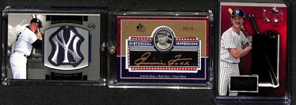 Lot Of 63 Baseball Commemorative Relic Cards w. Griffey & Ruth