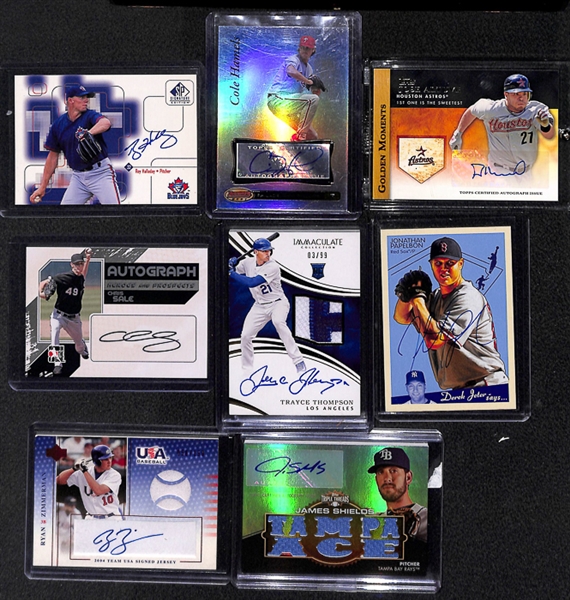 Lot Of 130 Baseball Autograph Cards w. Halladay & Altuve