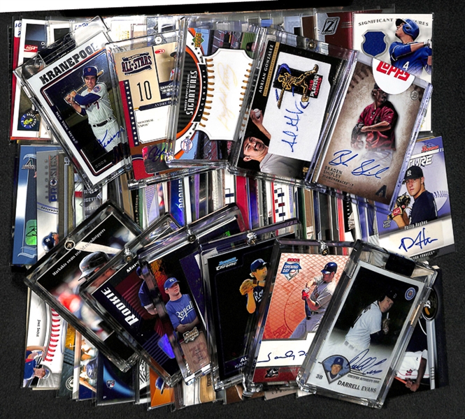 Lot Of 160 Baseball Autogaph Cards w. Alex Gordon & Andre Dawson