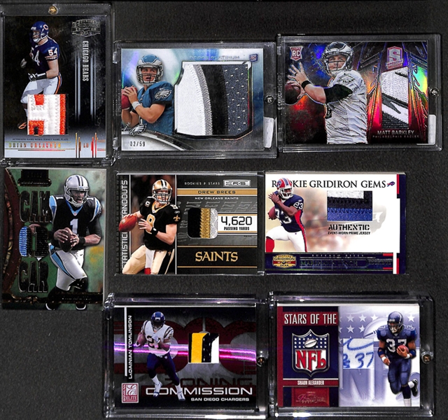 Lot Of 44 Football Prime Patch Cards w. Urlacher & Cam Newton
