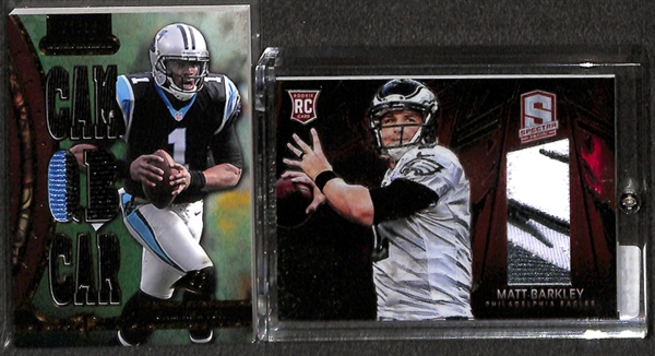Lot Of 44 Football Prime Patch Cards w. Urlacher & Cam Newton