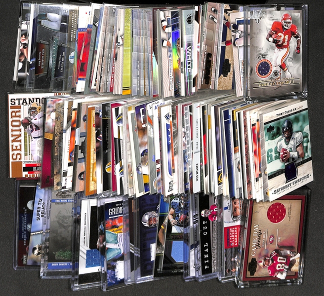 Lot Of 115 Football Relic Cards w. Jerry Rice & Andrew Luck