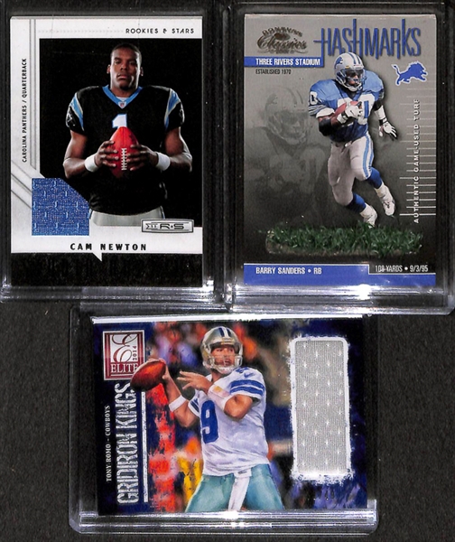 Lot Of 115 Football Relic Cards w. Jerry Rice & Andrew Luck