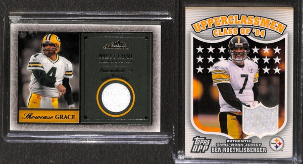 Lot Of 108 Football Relic Cards w. Marino & Roethlisberger
