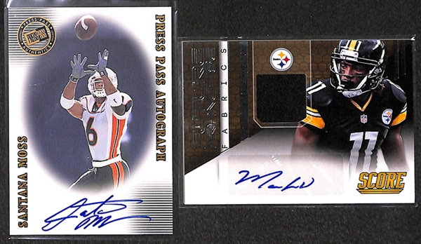 Lot Of 90 Football Autograph & Relic Card w. Langford & Freeman