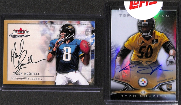 Lot Of 90 Football Autograph & Relic Card w. Langford & Freeman