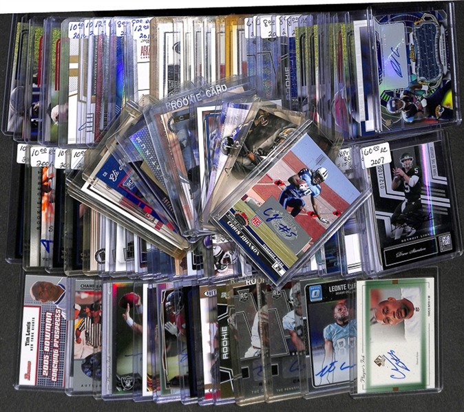Lot Of 85 Football Autograph Cards w. Bryant & Johnson