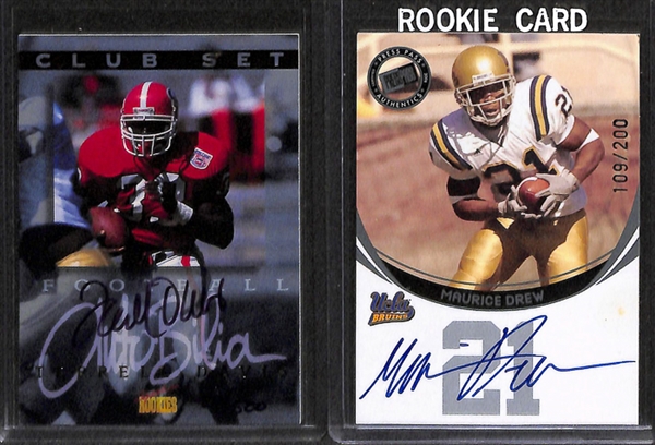 Lot Of 85 Football Autograph Cards w. Bryant & Johnson
