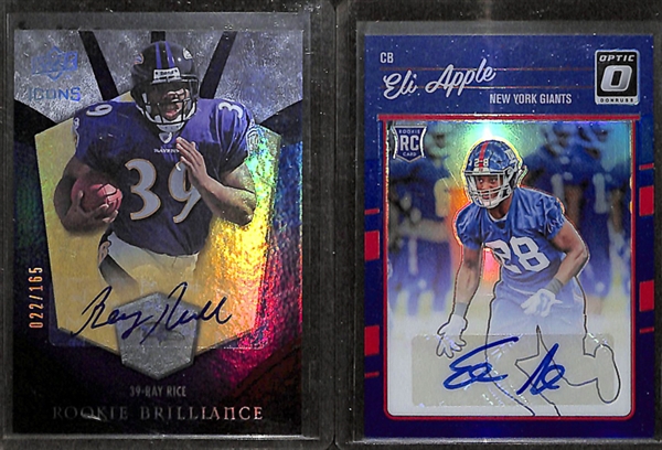 Lot Of 85 Football Autograph Cards w. Bryant & Johnson