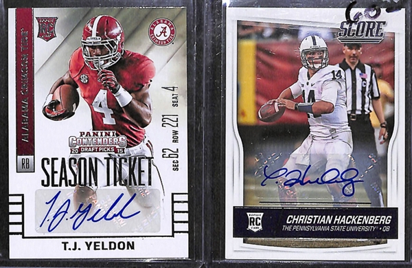 Lot Of 40 Football Autograph Card w. Bridgewater & Jackson