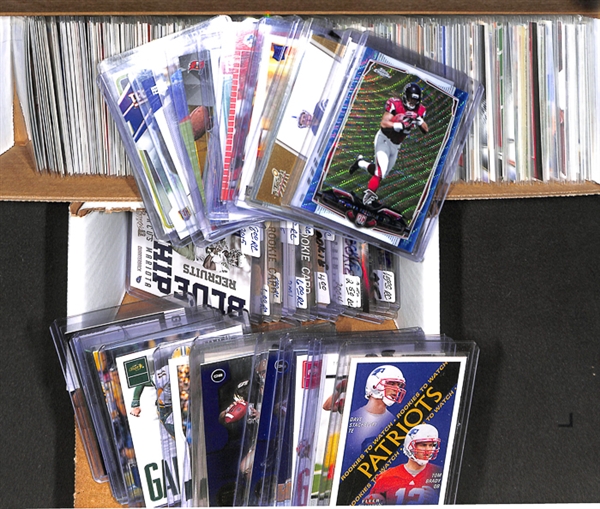 Lot Of 300+ Football Rookie Cards w. Brady/Rodgers/Elliott