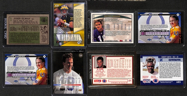 Lot Of 350 Football Rookie Cards w. Elway/Brady/Manning