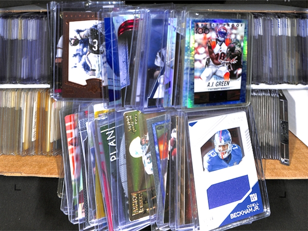 Lot Of 350 Football Inserts/Rookie/Numbered Cards w. Marino & Odell Beckham