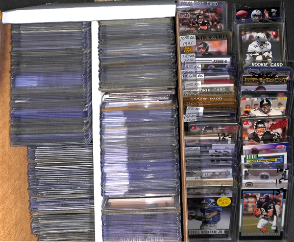 Lot Of 350 Football Rookie Cards W. Brees/Aikman/Elliott