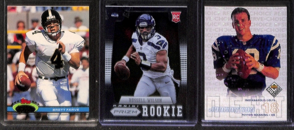 Lot Of 350 Football Rookie Cards W. Brees/Aikman/Elliott