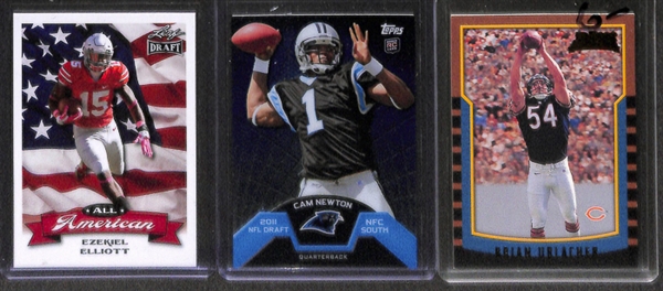 Lot Of 350 Football Rookie Cards W. Brees/Aikman/Elliott