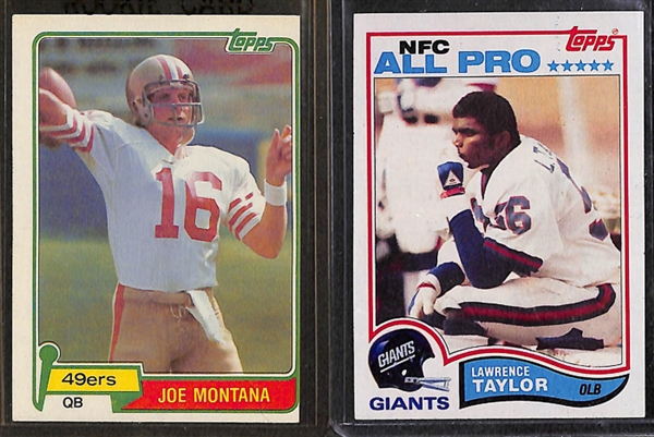 Lot Of 250+ Football Rookie Cards 1971-1989 w. Joe Montana
