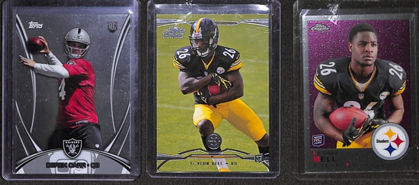 Lot Of 300+ Football Rookie Cards w. Manning/Carr/Bell