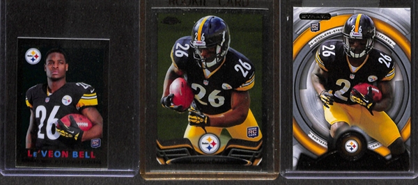 Lot Of 300+ Football Rookie Cards w. Manning/Carr/Bell