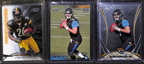 Lot Of 300+ Football Rookie Cards w. Manning/Carr/Bell