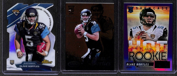 Lot Of 300+ Football Rookie Cards w. Manning/Carr/Bell