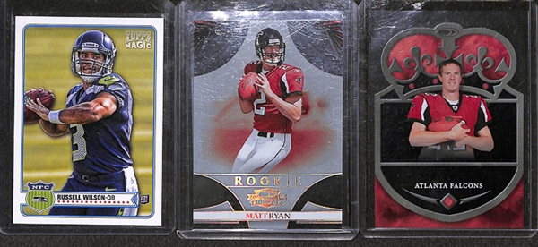 Lot Of 300+ Football Rookie Cards w. Manning/Carr/Bell