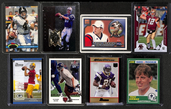 Lot Of 300+ Football Rookie Cards w. Favre/Manning/Brady