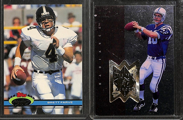 Lot Of 300+ Football Rookie Cards w. Favre/Manning/Brady