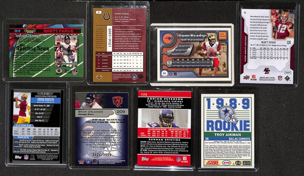 Lot Of 300+ Football Rookie Cards w. Favre/Manning/Brady