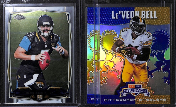 Lot Of 300+ Football Insert & Rookie Cards w. Beckham & Gronkowski