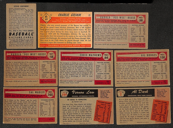 Lot of 52 1952-1955 Bowman Baseball Cards w. Pee Wee Reese (1954)