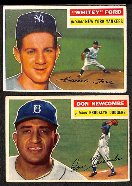 Lot of 77 1956 Topps Baseball Cards w. Duke Snider & Roy Campanella