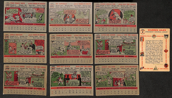 Lot of 77 1956 Topps Baseball Cards w. Duke Snider & Roy Campanella