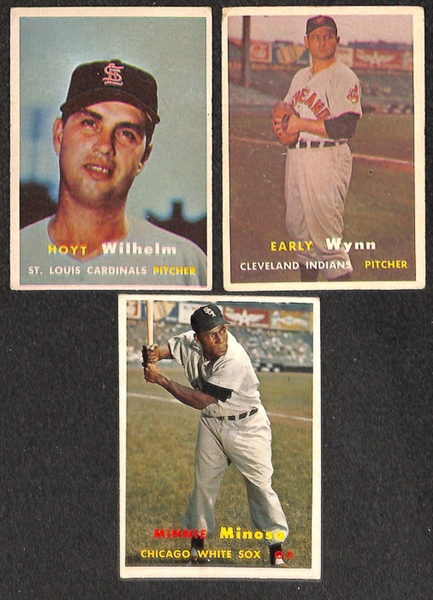 Lot of 68 1957 Topps Baseball Cards w. PeeWee Reese