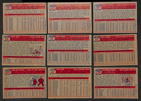 Lot of 68 1957 Topps Baseball Cards w. PeeWee Reese