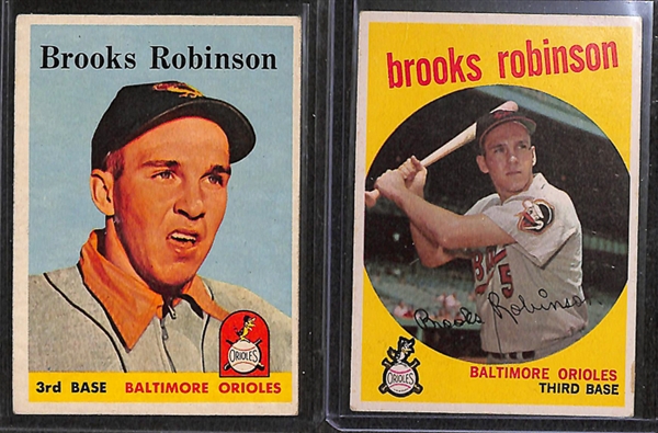 Lot of 8 Topps Brooks Robinson Cards from 1958-1964