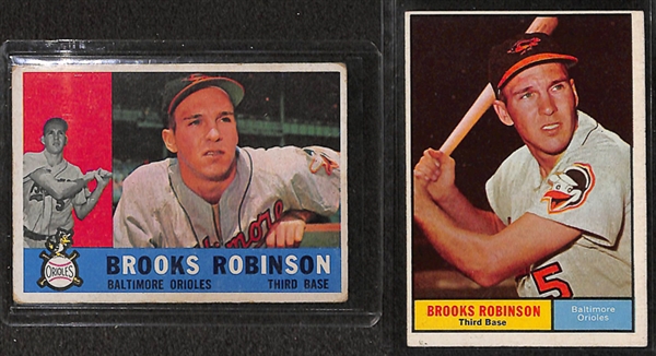 Lot of 8 Topps Brooks Robinson Cards from 1958-1964
