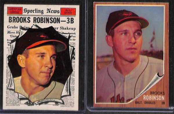 Lot of 8 Topps Brooks Robinson Cards from 1958-1964