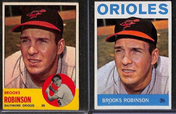 Lot of 8 Topps Brooks Robinson Cards from 1958-1964