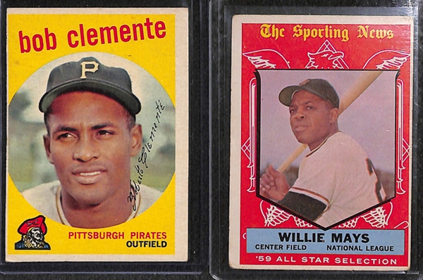 Lot of 18 - 1959 Topps Star Cards w. Roberto Clemente