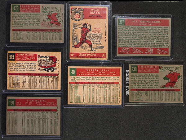 Lot of 18 - 1959 Topps Star Cards w. Roberto Clemente