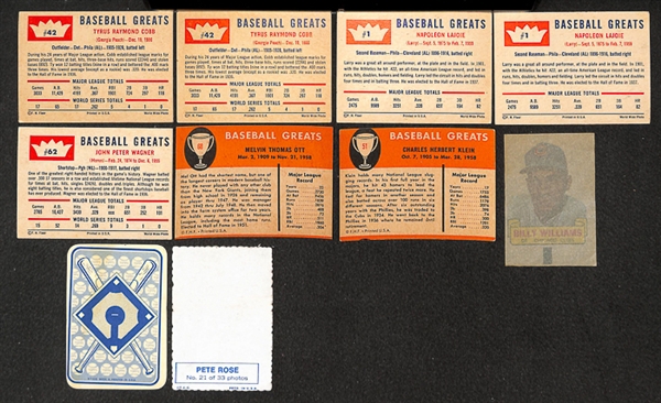 Assortment of Baseball Topps Inserts & Fleer Cards from 1960-1969 w. Cobb