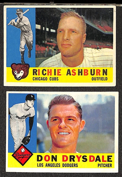 Lot of Approximately 130 - 1960 Topps Baseball Cards w. Bob Gibson