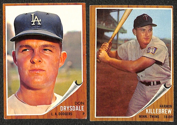 Lot of 95 - 1962 Topps Baseball Cards w. Yogi Berra
