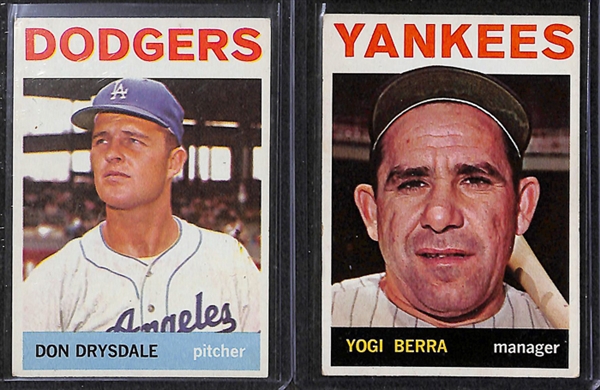 Lot of 16 - 1964 Topps Star Cards w. Sandy Koufax & Roger Maris